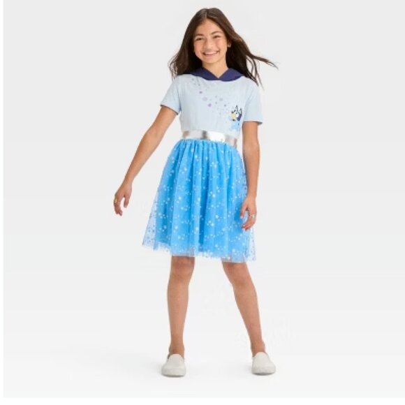 Disney Bluey Cosplay Halloween Costume Dress Hoodie Tulle Dress Outfit - Picture 1 of 5